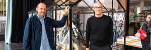 Die Kuratoren der Ausstellung "ExSamples26" Prof. Tino Melzer (links) und Prof. Tom Philipps.